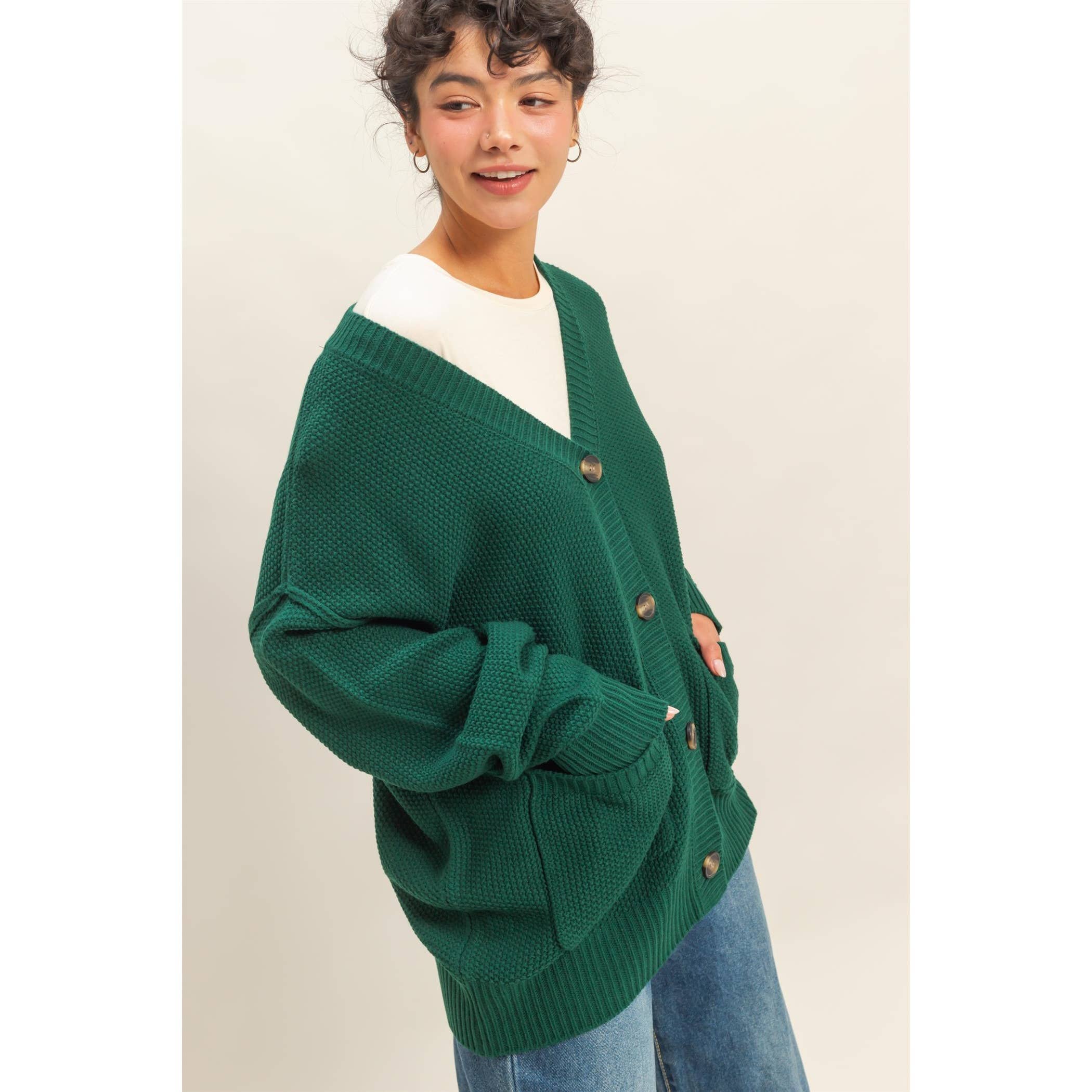 Double Zero - Vendita all'ingrosso Cardigan - Donna - Cardigan oversize con bottoni "Charm Them All"23