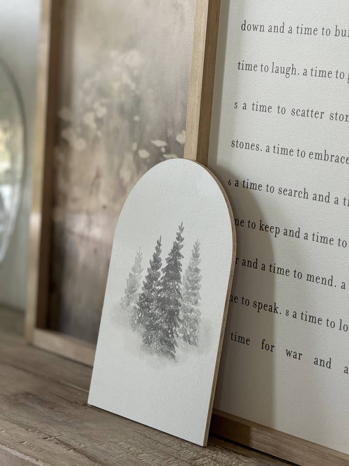 Winter Tree Watercolor, Arch | Christmas Decor for wholesale by Lily and Sparrow