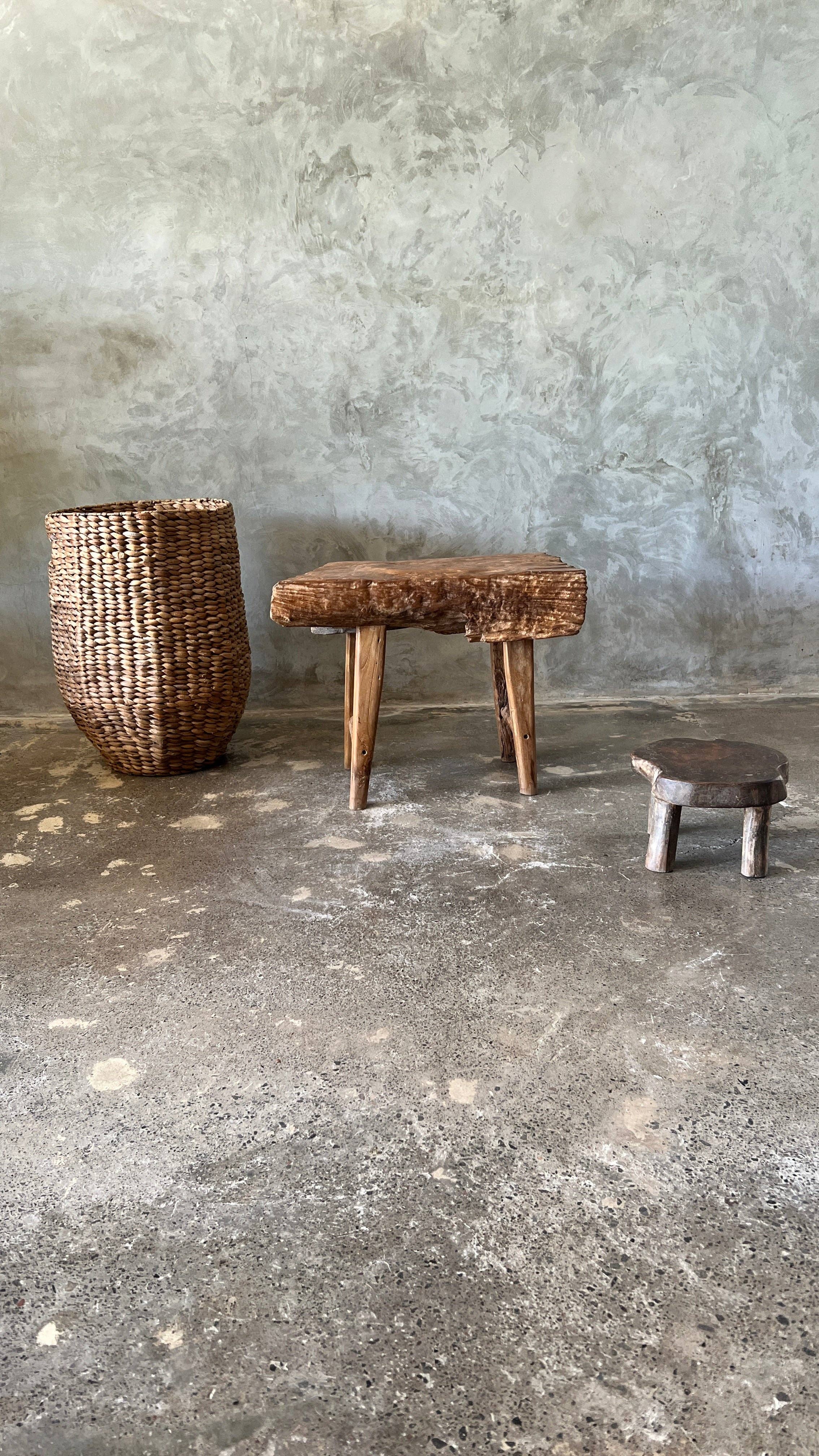 Office Objets - Wholesale Bench - Small organic bench in blonde Asian teak with four legs - Sepuluh27