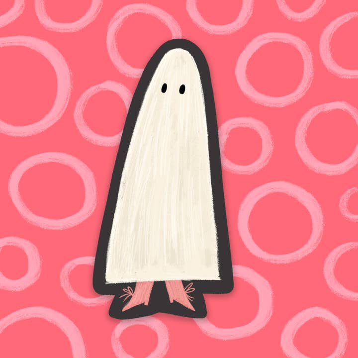 Boot Ghost Glossy Vinyl Sticker for engroshandel hos Wonder & Wild