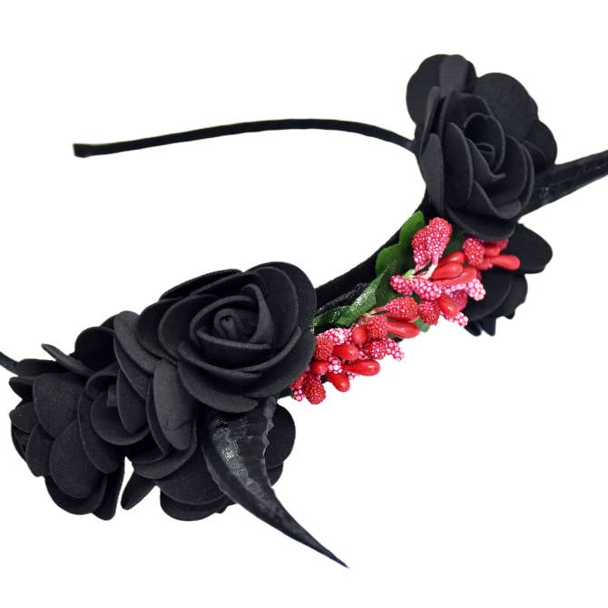 Demon Horns Headband - floral for wholesale by Yumiland