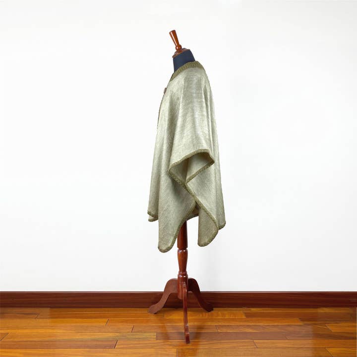ECUALAMA - Wholesale Poncho - Women's - Baby Alpaca Wool Unisex Cape Poncho - Golden Color
