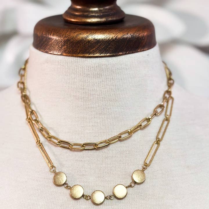 Nette Road Wholesale - Vendita all'ingrosso Collane a catena e maglie - Collana a catena multistrato con fermaglio2