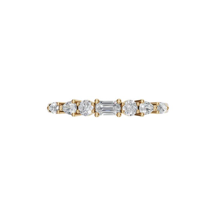 14K Gold Diamond Symphony, Half Eternity Ring for wholesale by PureYou Jewelry