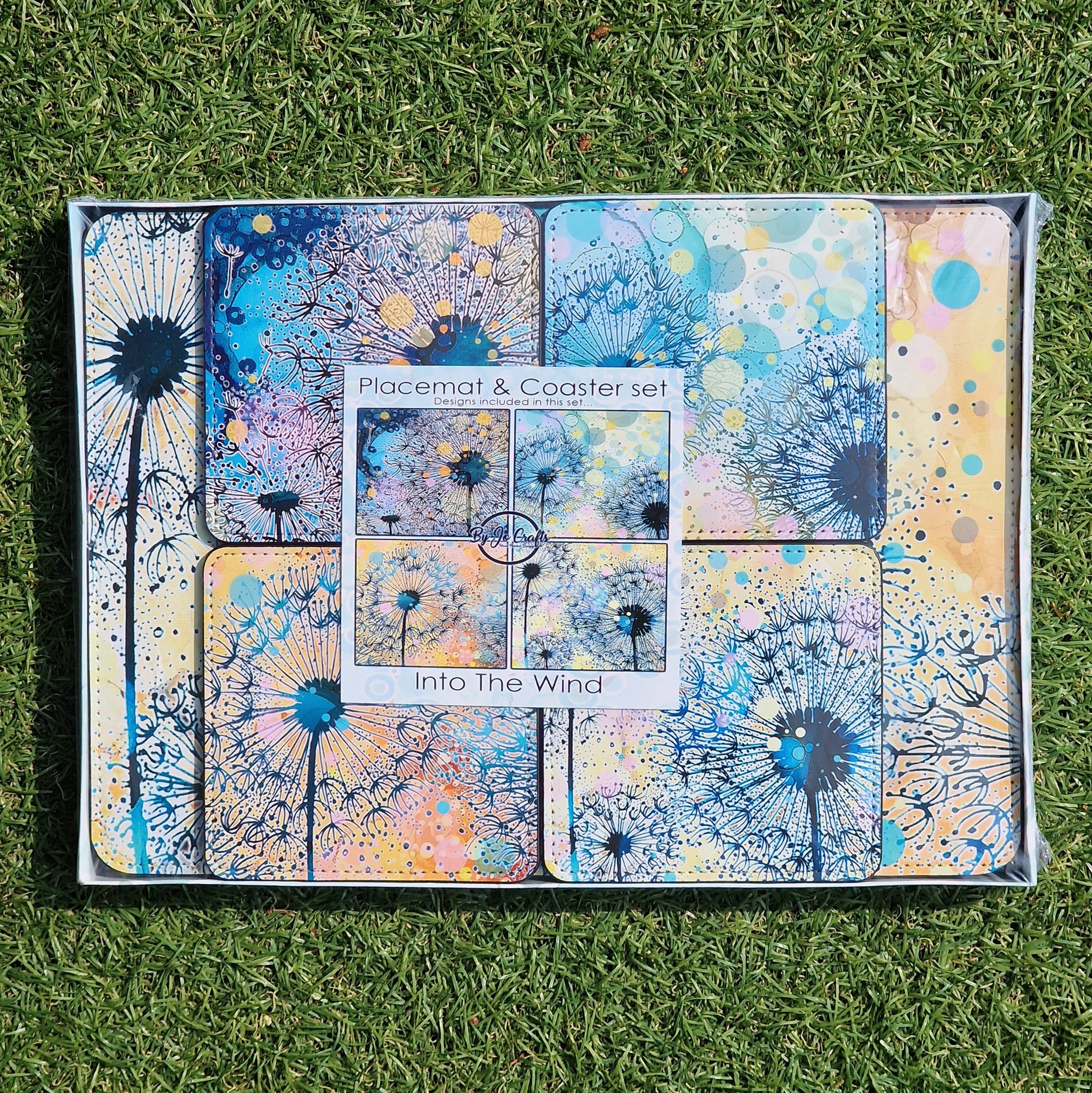 By Jo Crafts – wholesale Placemat – Dandelion Placemat and Coaster Set 16