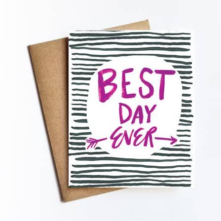 Best Day Ever Card for wholesale by Kate Moore Creative Studio