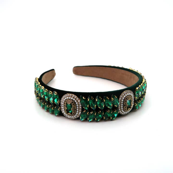 ASSORTI Multi Kristal Decor Suède Haarband HB21027-18 (12ST) voor groothandel op Faire3