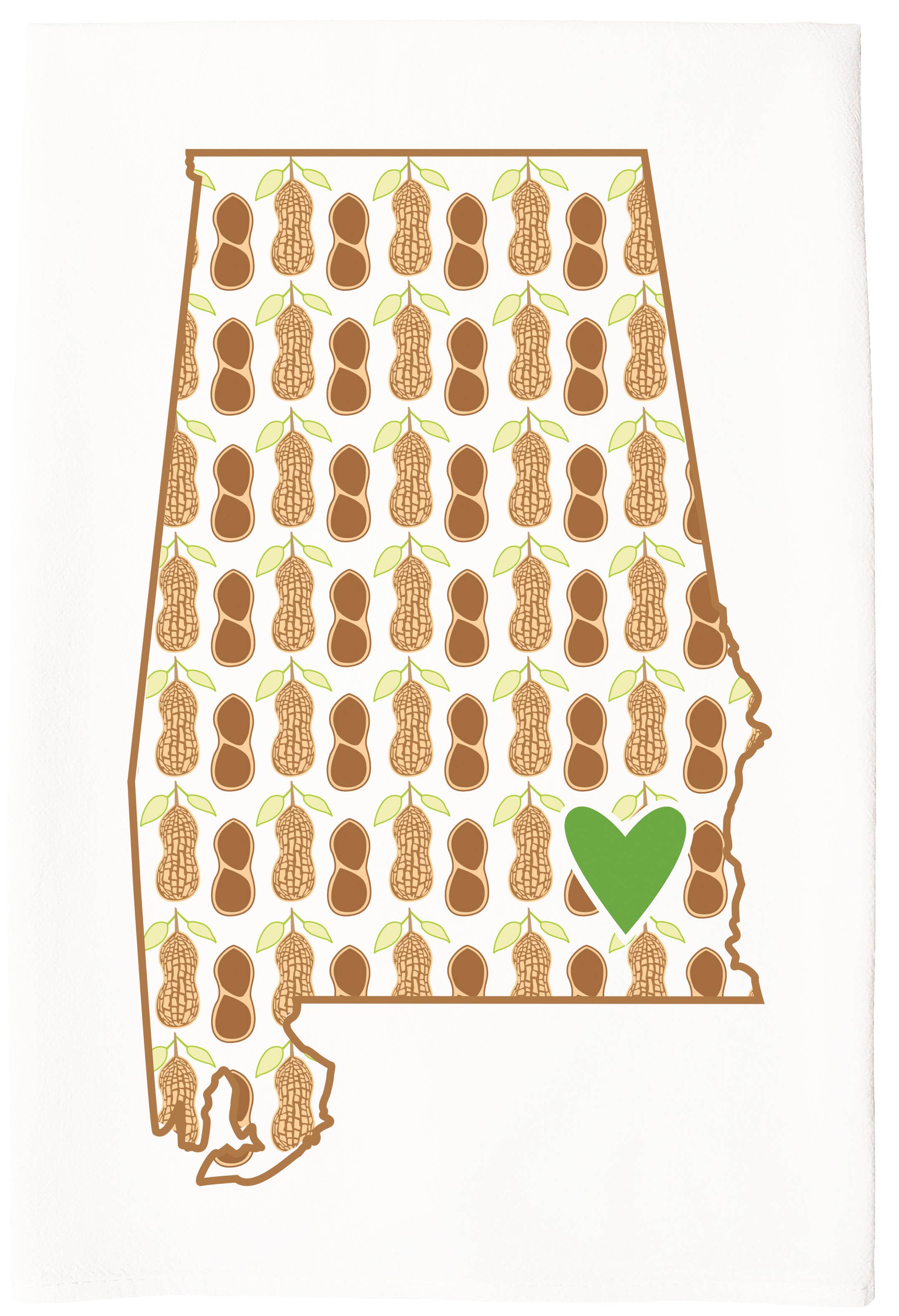 Coast & Cotton - Wholesale Tea Towel - Custom Hometown Heart, Organic Cotton Tea Towel1