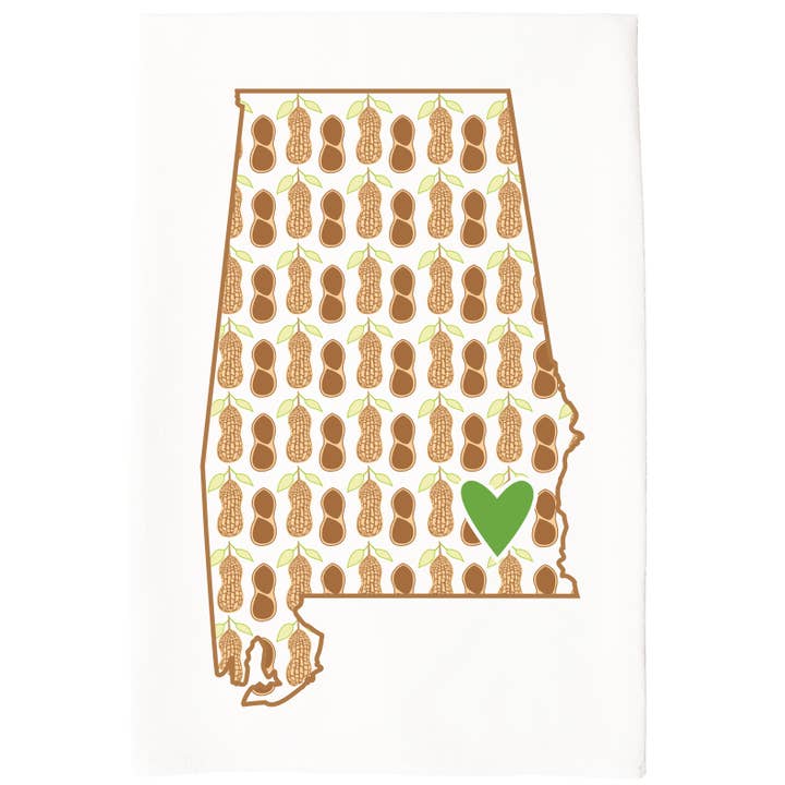 Coast & Cotton - Wholesale Tea Towel - Custom Hometown Heart, Organic Cotton Tea Towel1