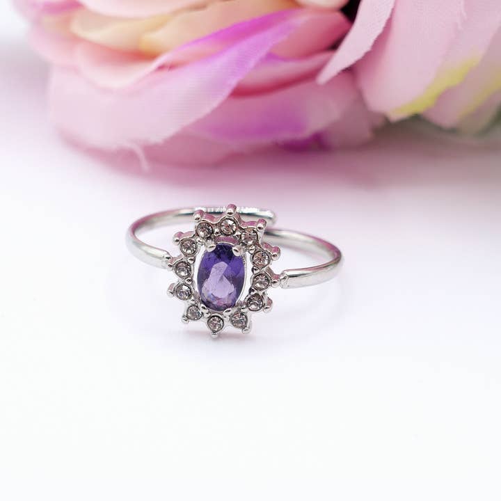 Daemon srls - Wholesale Multi-Stone Ring - KATE ~ Anello in ACCIAIO INOSSIDABILE con Cubic ZIRCONIA