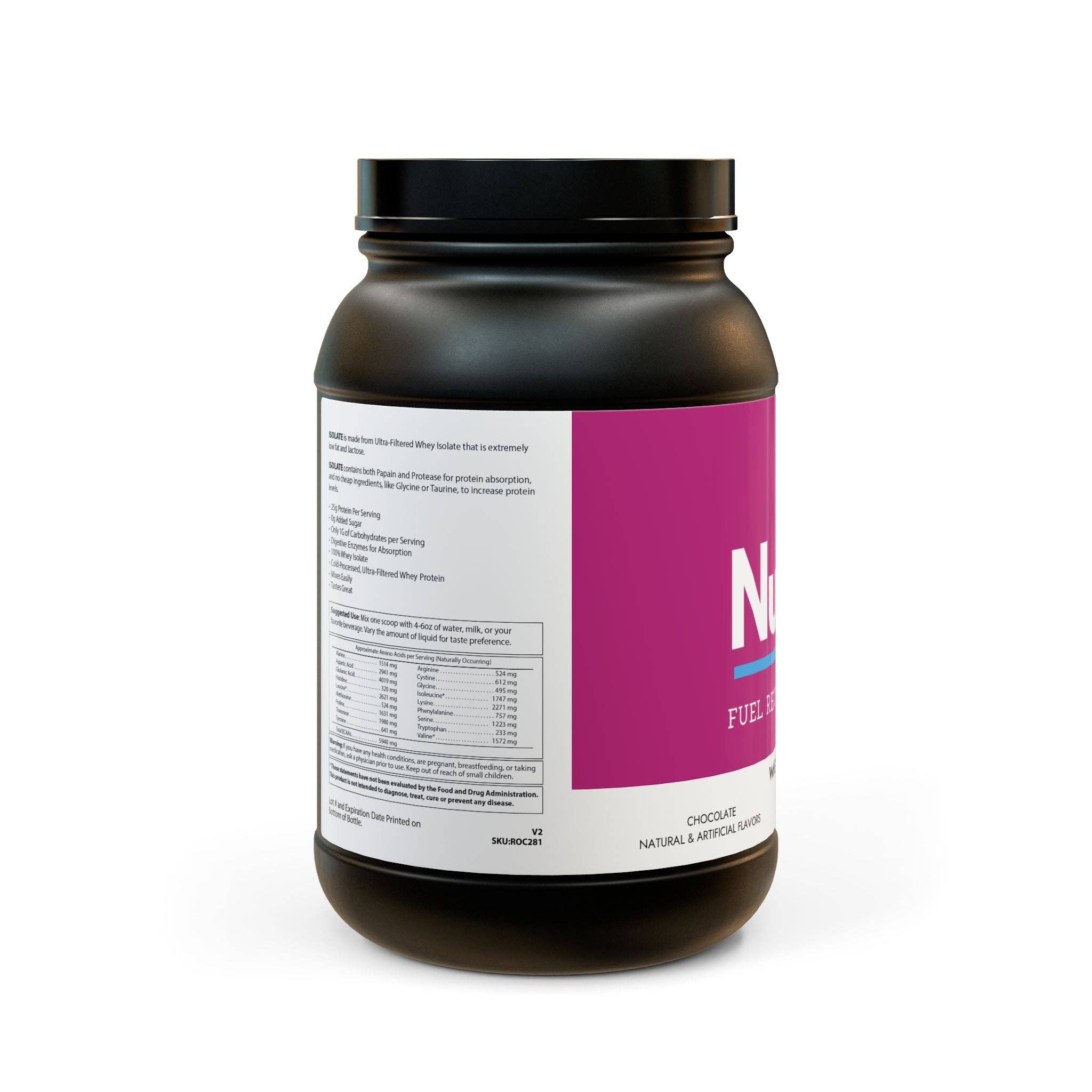 Black tub lid Nutrixe Whey Isolate Protein Supplement 2lb for wholesale on Faire1