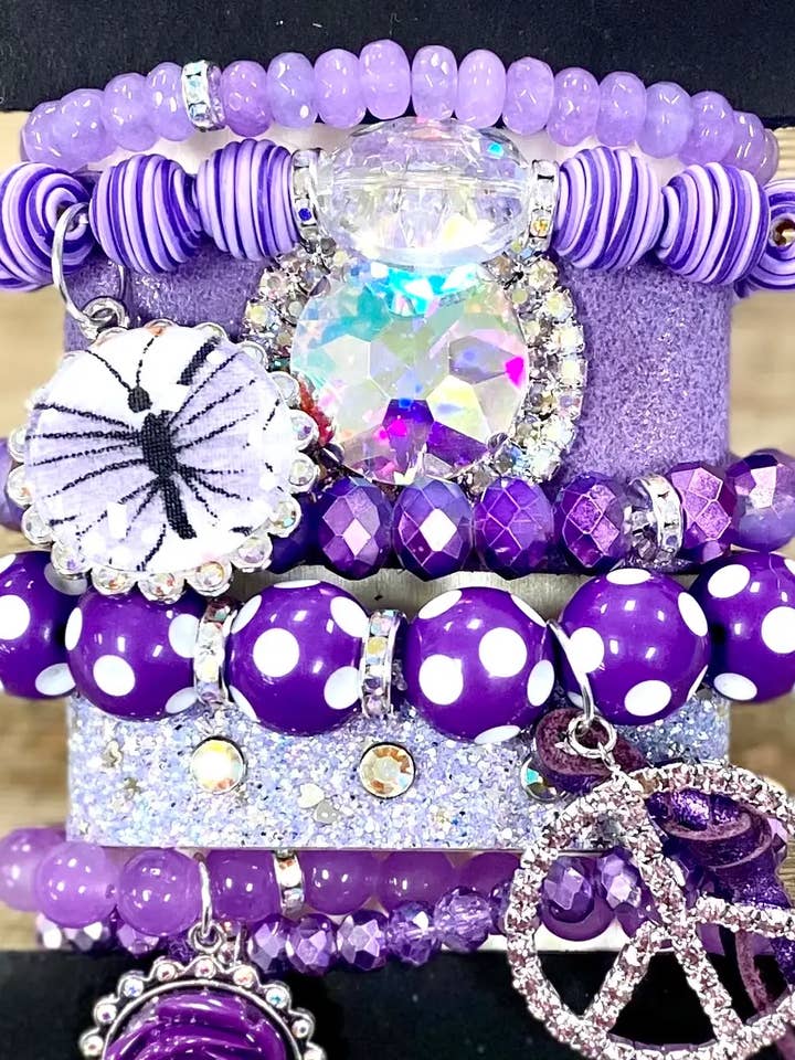 🌸 « Purple Power Play Stax » pour la vente par Sandra Ling Designs