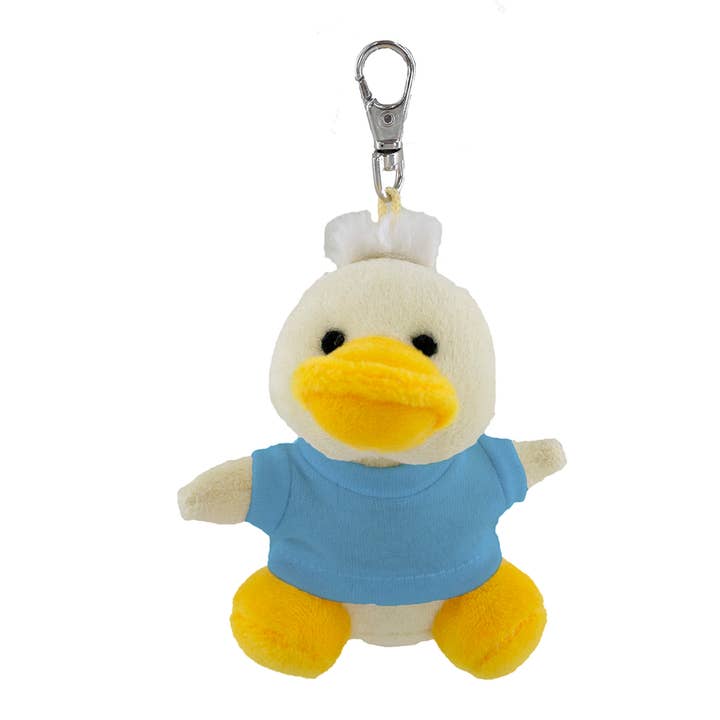Plushland - Wholesale Keychain – Unisex - 4" Keychain - Duck with customized shirt4
