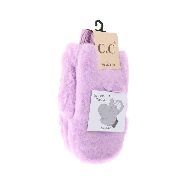 C.C Beanie - Wholesale Mittens - Kids - KIDS Faux Fur Mittens KIDSMT715