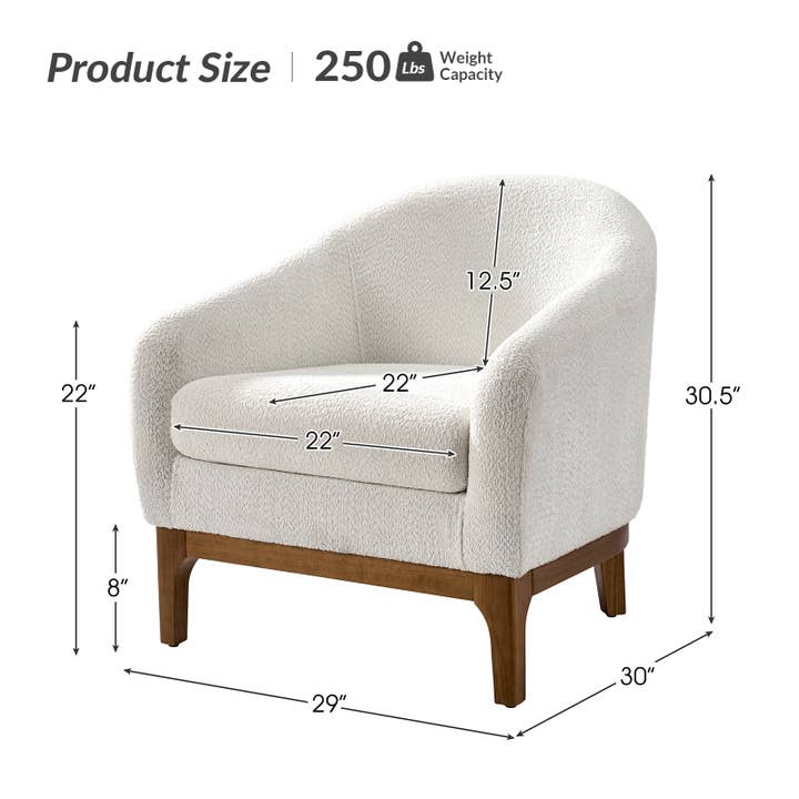 Karat Home - Wholesale Chair - Joseph Boucle Armchair Chair1