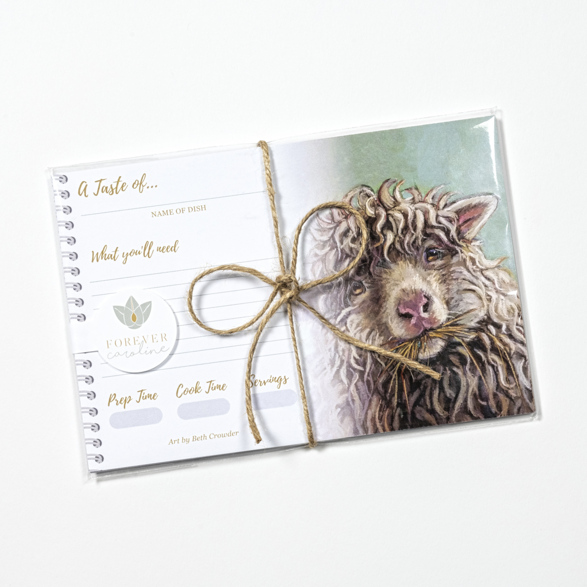 Forever Caroline LLC - Wholesale Recipe Card - Recipe Cards Gift Set w/ Fluffy Sheep Artwork | 8 Cards0