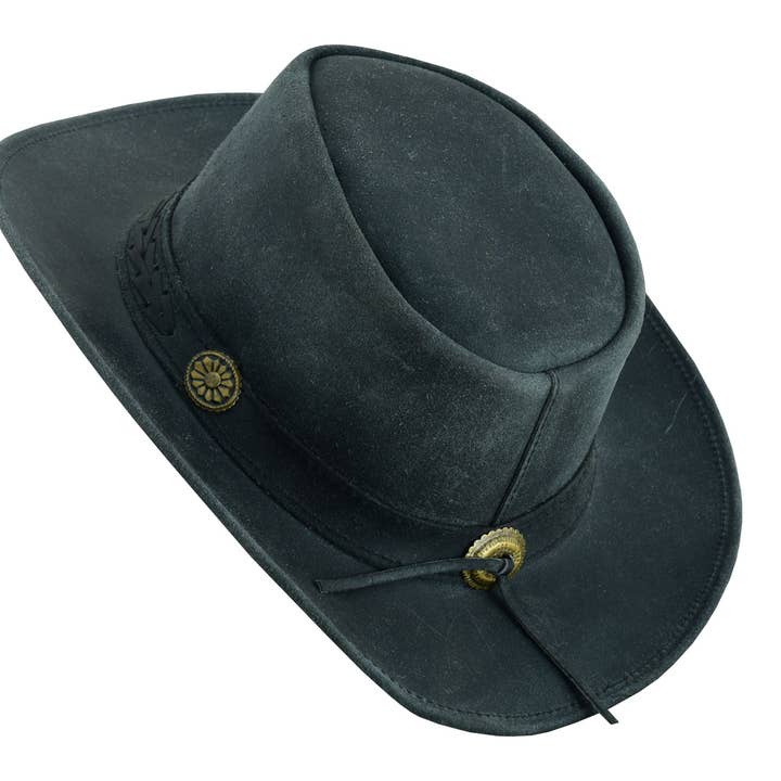 Lesa collection inc - Wholesale Cowboy Hat - Unisex - Sahara Leather Hats Western Style for Men and Women shapeabl