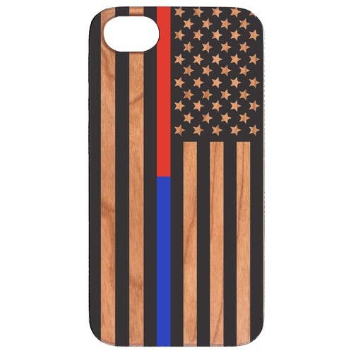 OTTO CASE - Wholesale Phone Case - Unisex - Cherry Wood - Flag Police 3 UV Color Printed