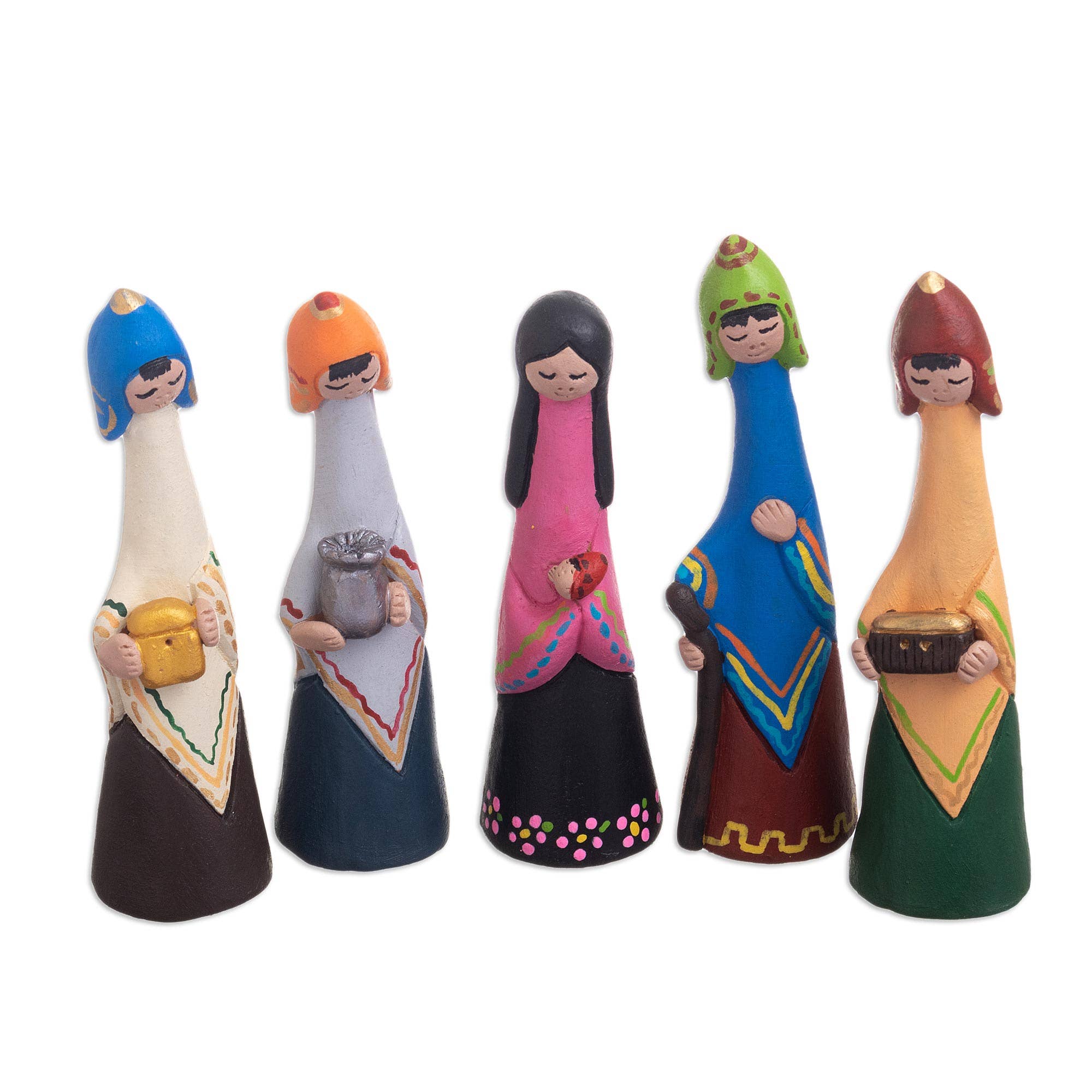 NOVICA - Wholesale Nativity Scene Decor - Novica Handmade Ceramic Nativity Scene (5 Pieces)0