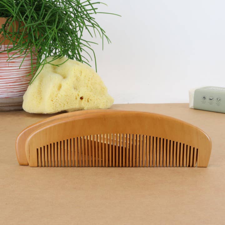 Bamboo Wide-Tooth Wooden Hair Comb for wholesale by Cosy Cottage Soap