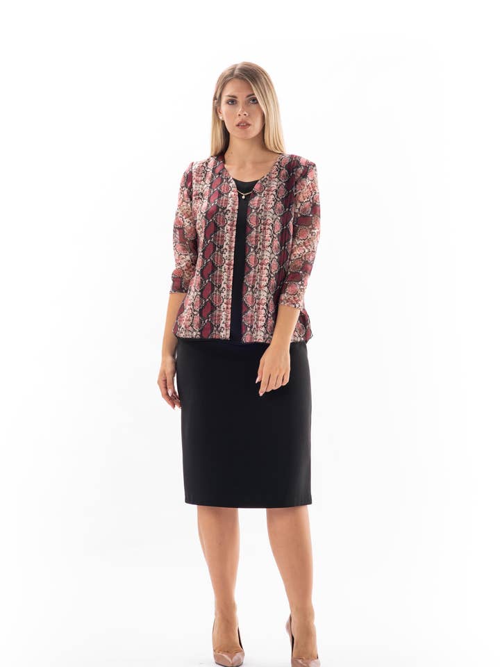 Blouse Round Neck Emprime with Lurex for wholesale by VIDAL MODES