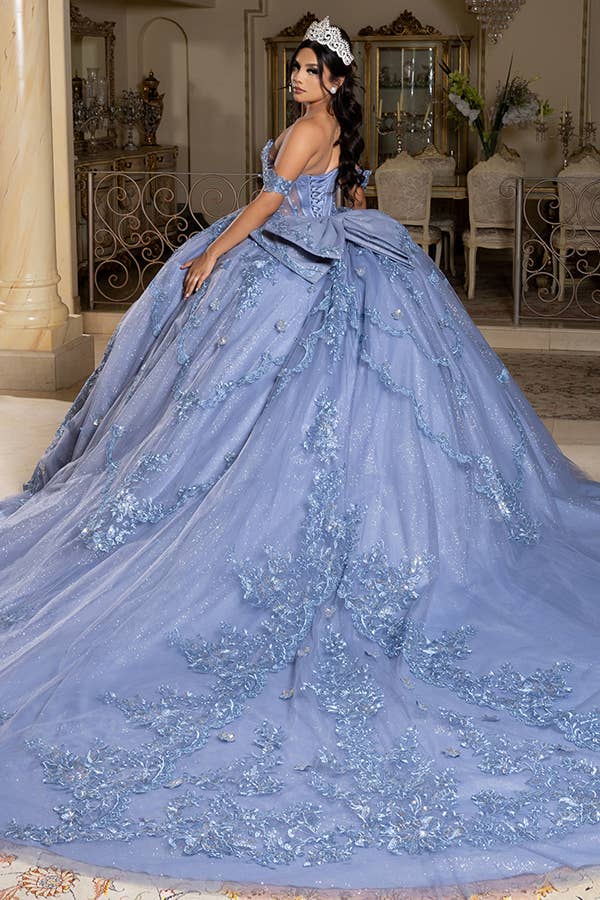 Babyfox Apparel - Wholesale Gown - Women's - Off the Shoulder Embellished Quinceanera Ball Gown0