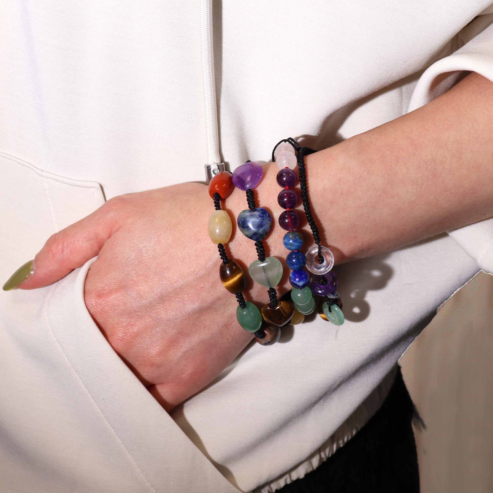 AW Artisan - Wholesale Cuff Bracelet - Chakra bracelets - Polished stones2