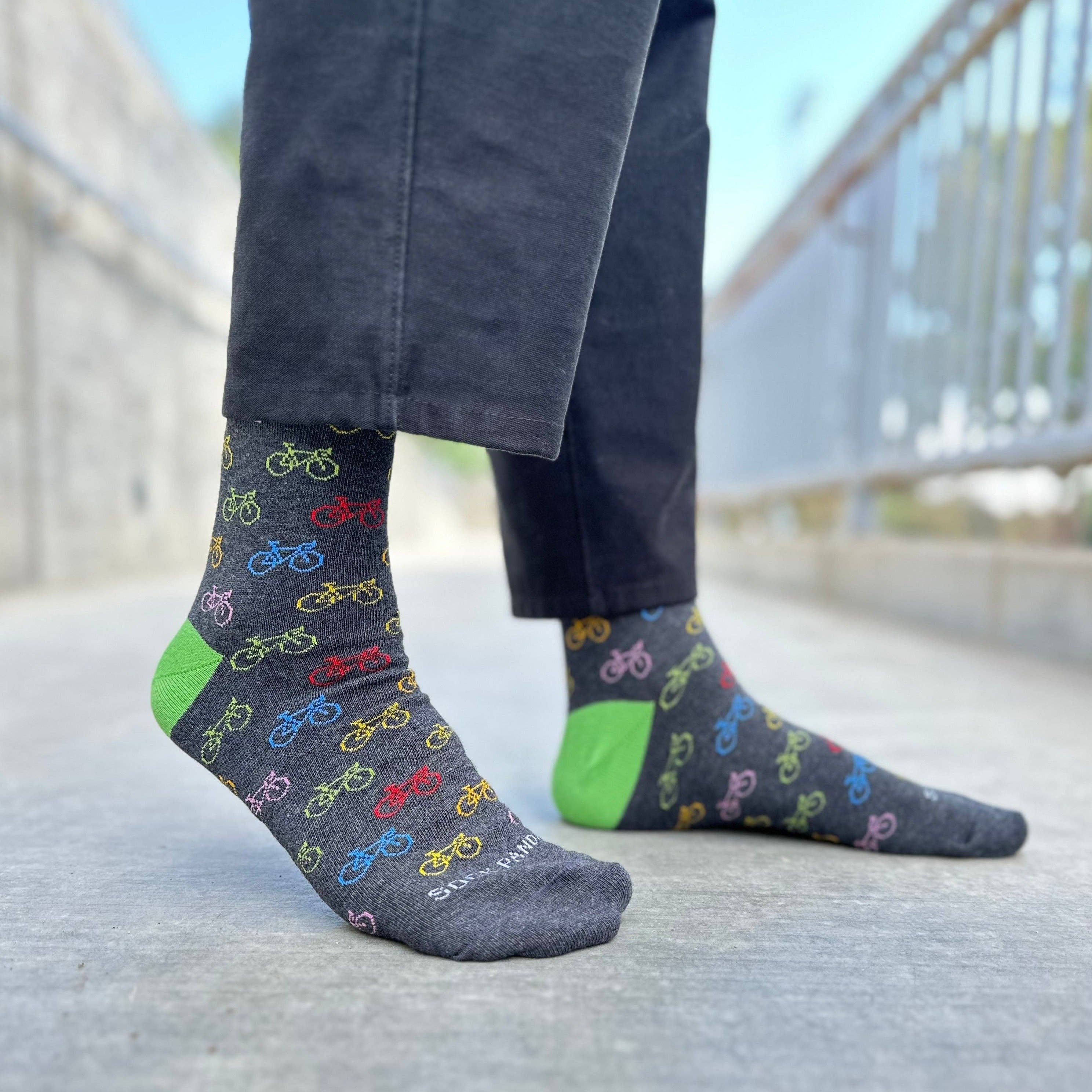 Sock Panda - Wholesale Socks - Unisex - Colorful Bicycle Pattern Socks from the Sock Panda (Adult Large - Men's Shoe Sizes 8-12)3