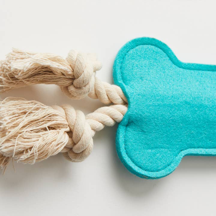 Jax & Bones - Wholesale Touwspeeltje - Hond - Hitch and Bone teal touwspeelgoed2