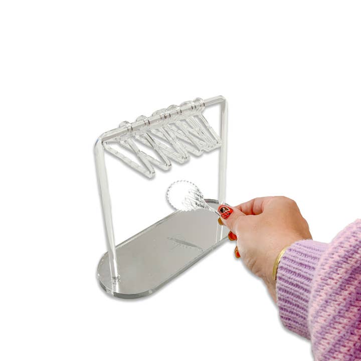 Vinca - Wholesale Jewelry Stand & Display - Hang in There! Adorable Dresser-Top Earring Organizer