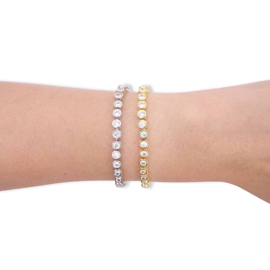 KIKICHIC - Wholesale Tennis Bracelet - Round Bezel Set Tennis Bracelet3