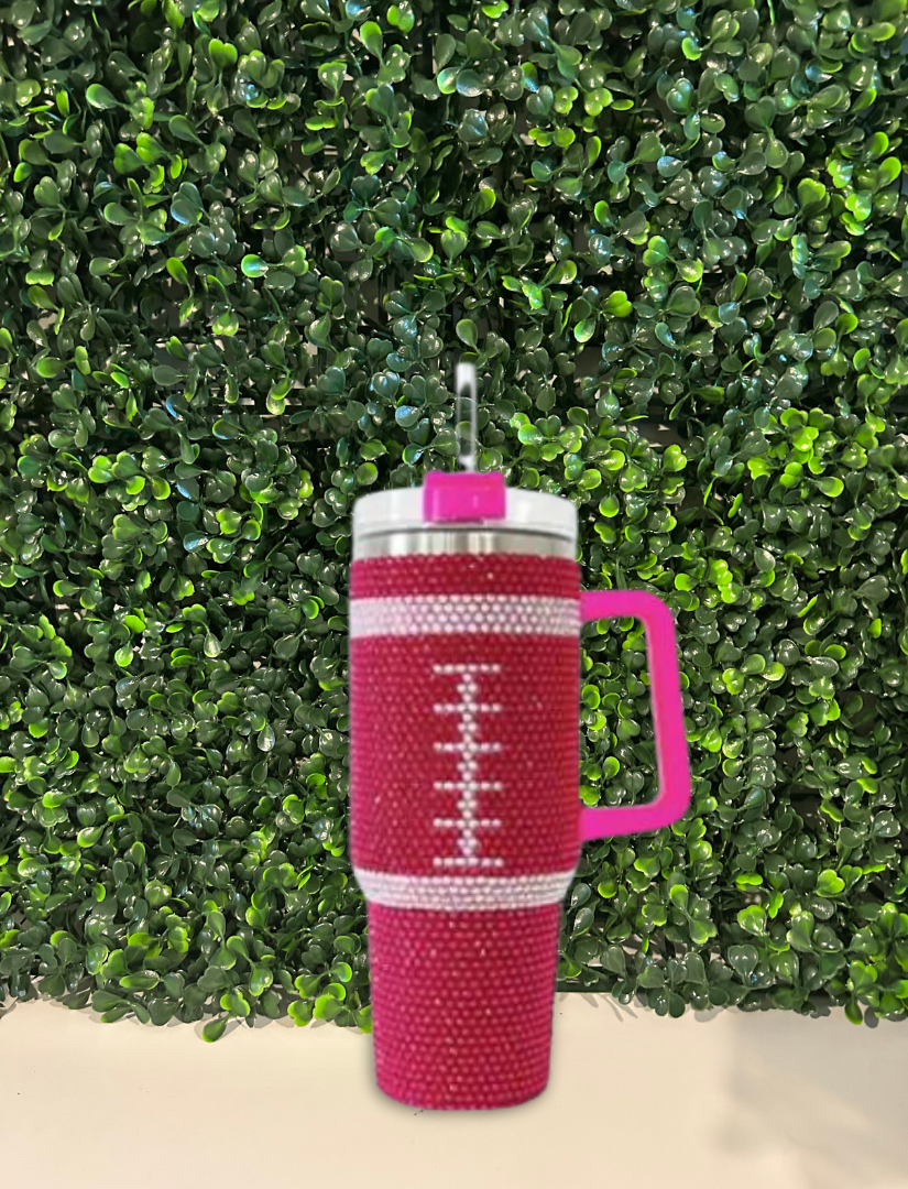 Purchase Wholesale football rhinestone tumbler. Free Returns & Net 60 Terms  on Faire