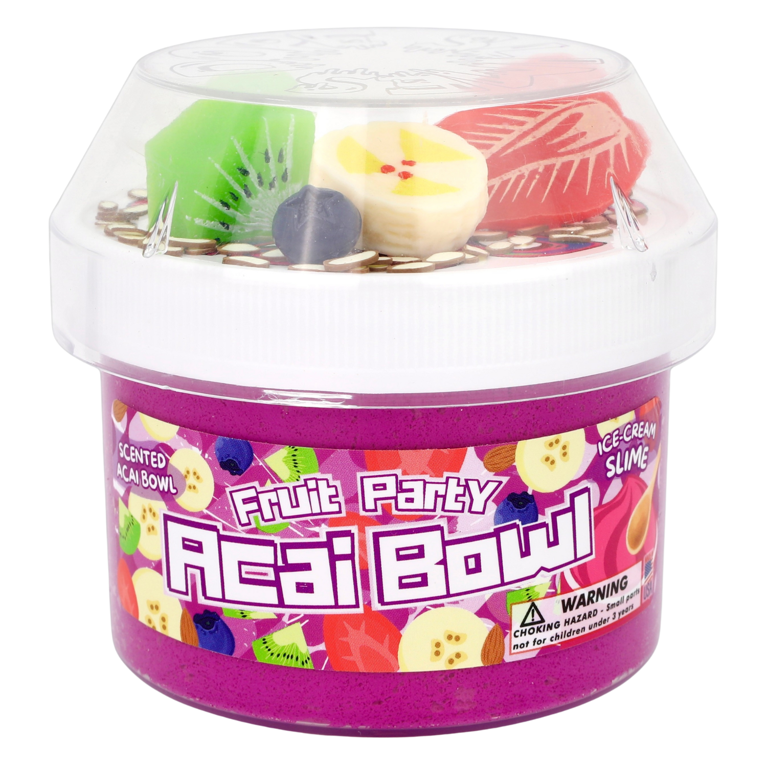 Dope Slimes - Wholesale Putty/Slime - Kids - Acai Bowl Fruit Party - Ice-Cream Textured Slime0