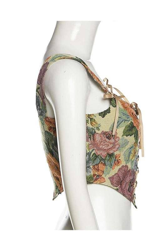 Fashion Combination - Wholesale Blouse - Women's - floral corset tank top5