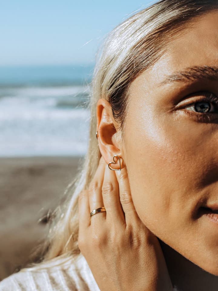 Heart Studs for wholesale by Desert Moon Design