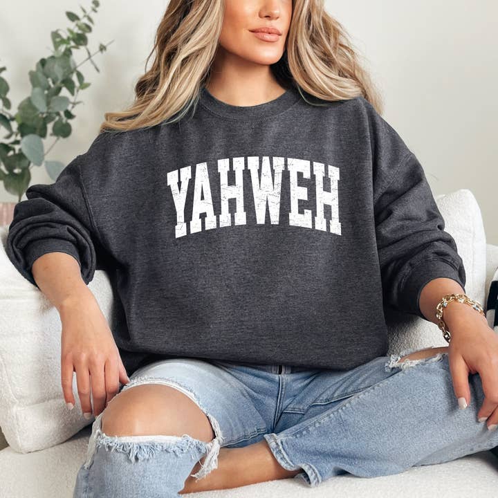Custom T Story - Wholesale Graphic Sweatshirt - Women's - Yahweh Sweatshirt, Christian Sweatshirt, Christian Gift0