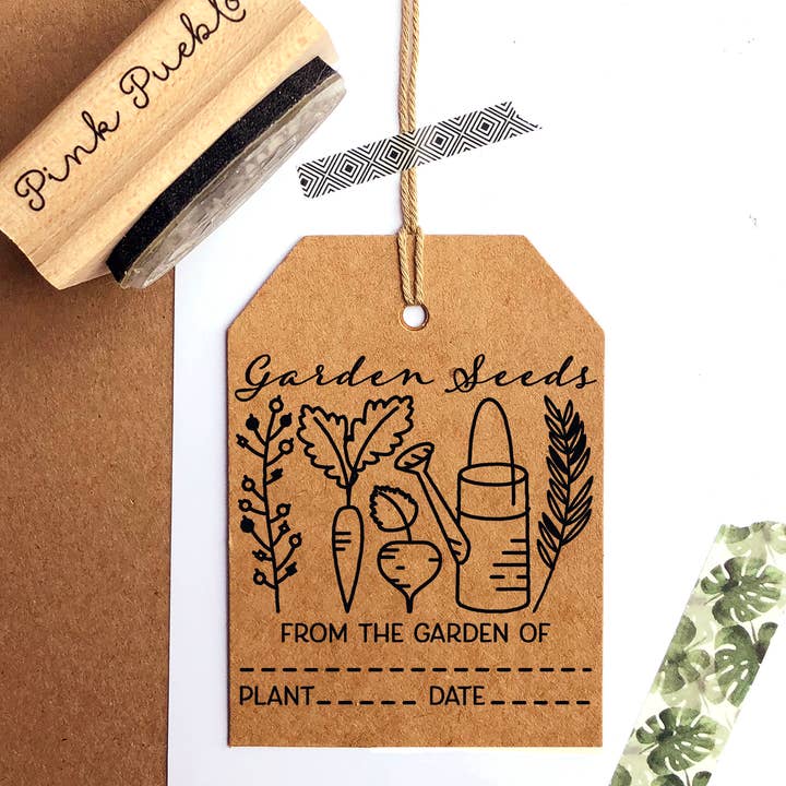 From the Garden of Seed Packet Rubber Stamp for wholesale by Pink Pueblo