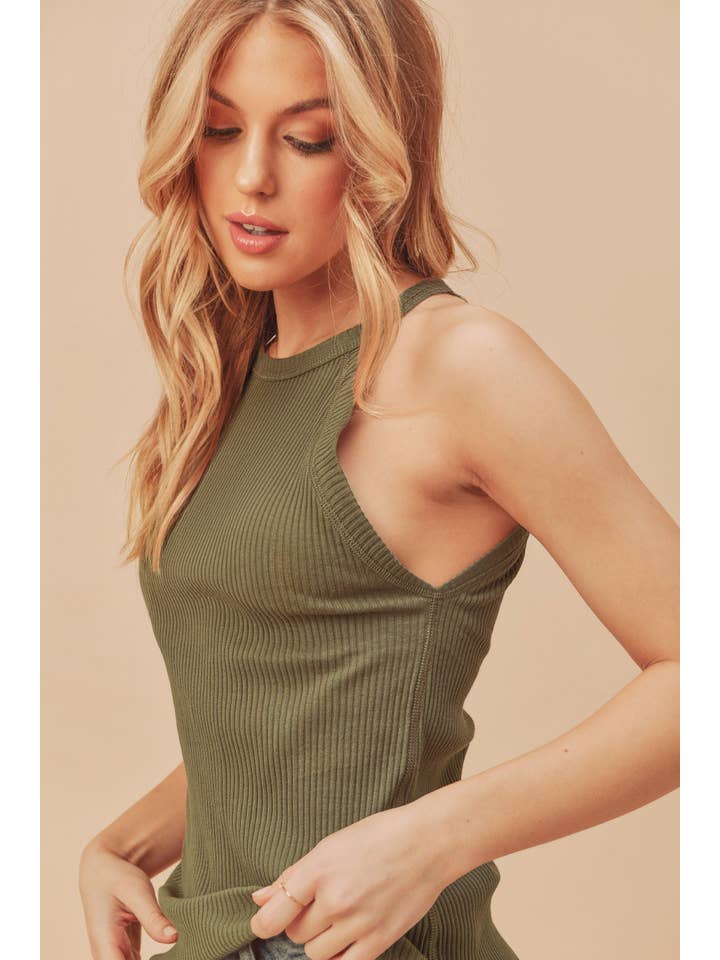 AEMI + CO - Wholesale Tank Top - Women's - 8209BN Edie Solid Tank