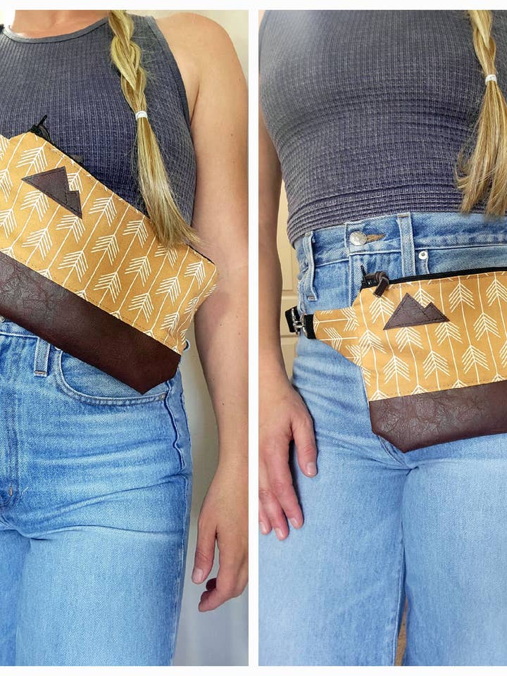 Sling Bag/True North Ginger Print = Front and Back for wholesale by 2nd Story Studio