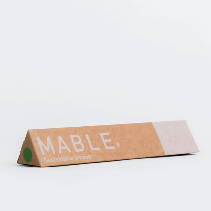MABLE - Venta al por mayor Cepillos de dientes - Cepillo de dientes para adultos de bambú con acento verde - unidad a precio mayorista3