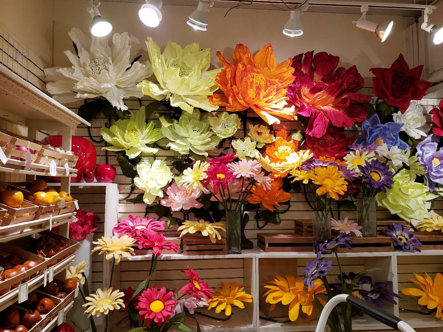 Flora Bunda Inc - Wholesale Artificial Flowers - 44" Poinsettia Faux Floral Stem Arrangement9