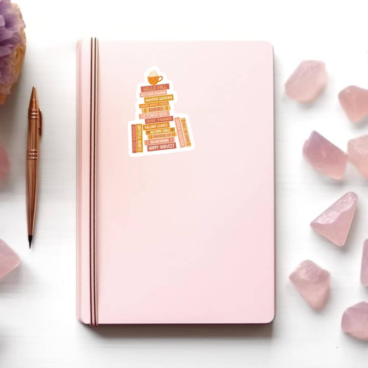 Chapter & Craft Studio - Wholesale Sticker - Fall Book Stack Sticker3