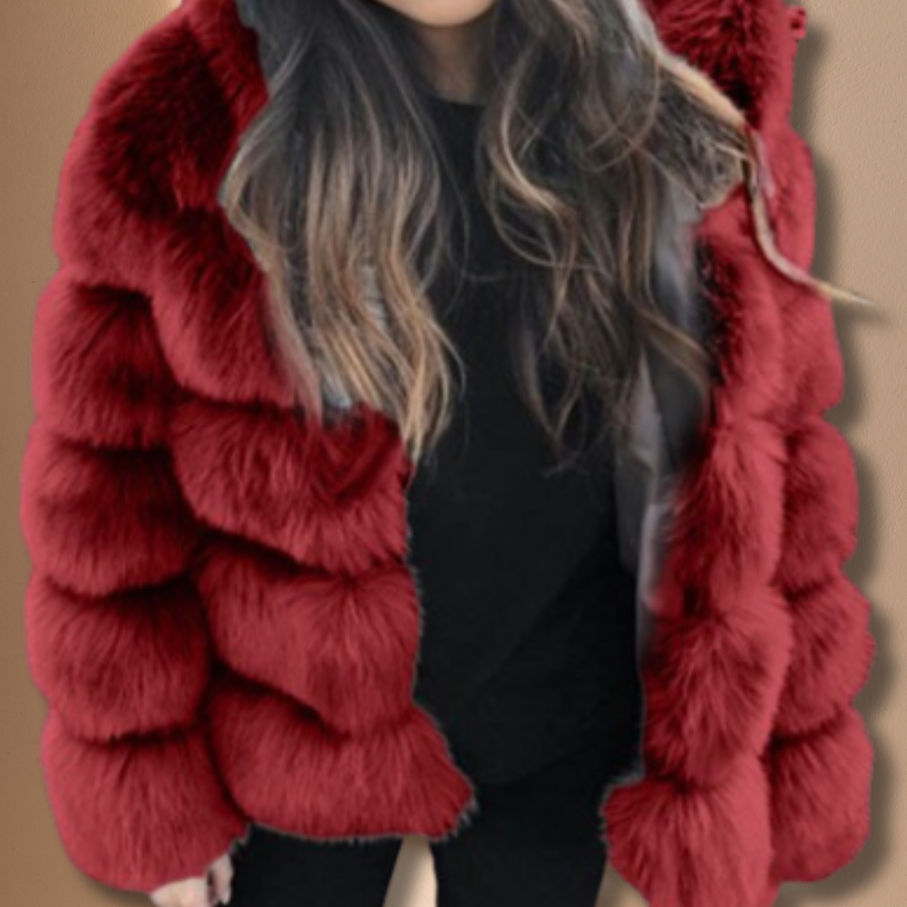 U R My Sunshine – wholesale Fur/faux fur coat – Women's – Hooded cropped faux fur coat jacket1