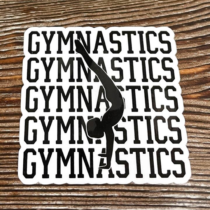 Adesivo in Vinile Sagomato, Resistente all'Acqua, Ginnastica Verticale, Danzatrice Ritmica, Mamma della Ginnastica, Nastri | Adesivo o Calamita per la vendita all'ingrosso da parte di Handmade by Marlayna