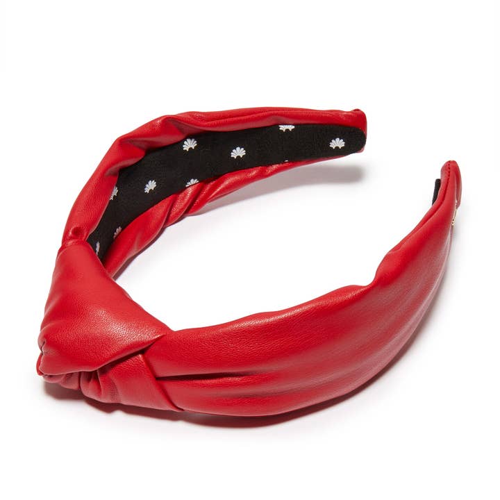 Ruby Faux Leather Knotted Headband for wholesale by Lele Sadoughi
