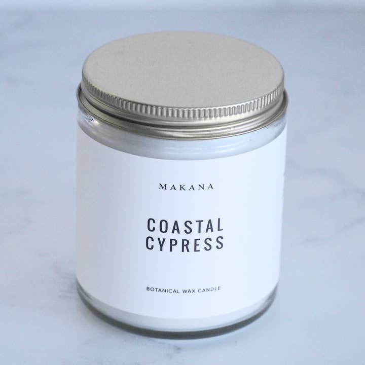 Vela en tarro de ciprés costero - 8 oz para venta al por mayor de Makana