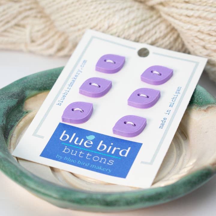 Blue Bird Makery - Wholesale Sewing button/snap - 12mm Midcentury Petal Buttons5
