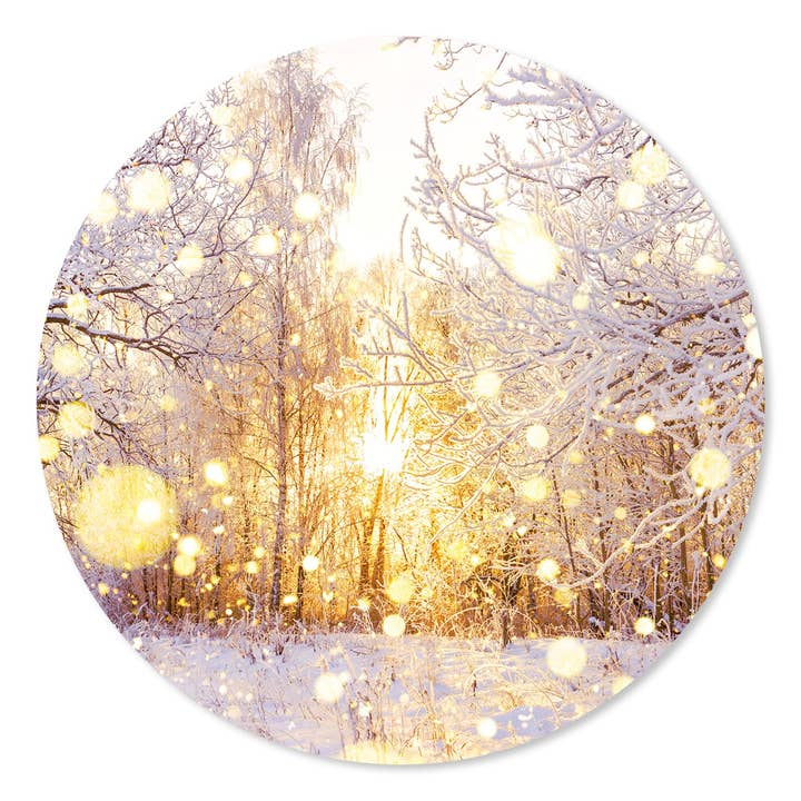 Snowy Winter Landscape Wall Circle for wholesale by GM decoratie