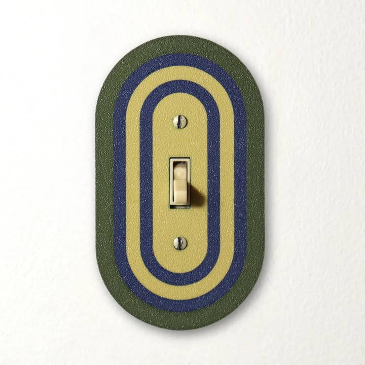 Coastal Olive Rainbow Light Switch Plate – Modern Wall Cover for wholesale by Lellume