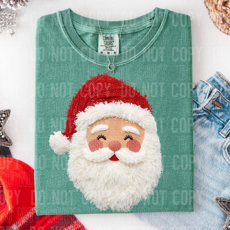 K and M Designs - Wholesale Sublimation Transfer - Realistic Yarn Faux Santa DTF Transfer0
